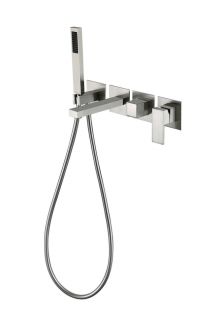 Смеситель для ванны скрытого монтажа Grocenberg GB5060NK с Картриджем Kerox (Венгрия) Никель