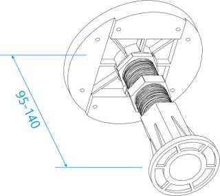 Ножки для поддона RGW N-01 03230111-31 (10) черный