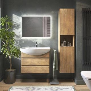 Тумба под раковину подвесная Vigo Wing tp.WIN.BAL.70.2Y 70 см дуб золотой