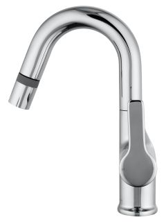 Смеситель для раковины Wonzon & Woghand WW-FE01L212-CR с выдвижным изливом хром