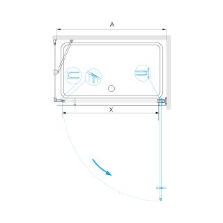 Душевой уголок RGW HO-045B (HO-011B + Z-050-2B + O-204B) 350604597-014 90x70см чёрный