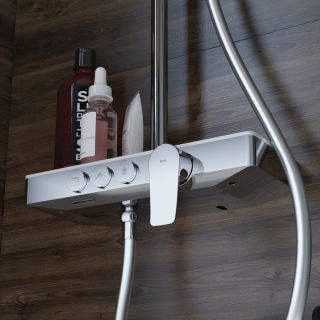 Душевая система с тропическим душем IDDIS Shelfy SHESB3Bi06 хром