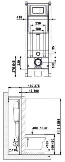 Комплект Berges 4в1 042444: инсталляция ATOM Line 410 кнопка белая/хром унитаз Albit S сиденье Top Slim SO