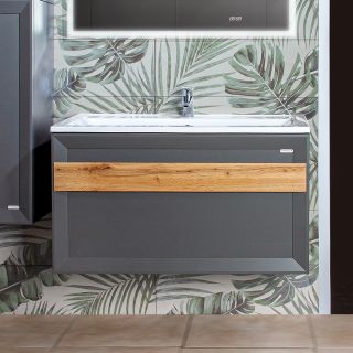 Тумба под раковину Бриклаер Берлин 4627125416125 100 см оникс серый