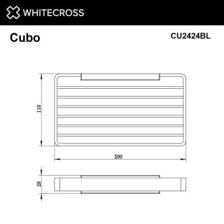 Мыльница-решетка подвесная WHITECROSS Cubo CU2424NIB брашированный никель