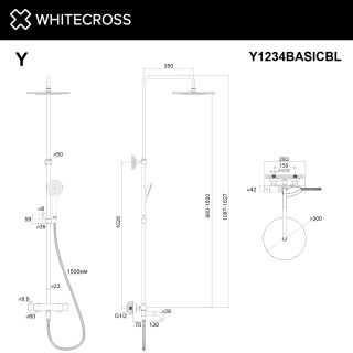Душевая стойка термостатическая WHITECROSS Y Y1234BASICGL золото