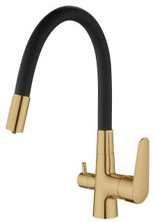 Смеситель для кухни ESKO Coral CL03GB черный золото