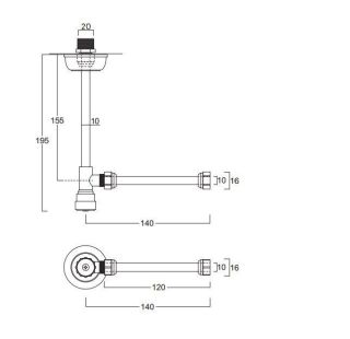 Угловой кран Simas Accessori 120006cr золото