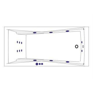 Гидромассажная ванна WHITECROSS Palace 0104.170075.100.SMART.GL 170x75 см Smart золото