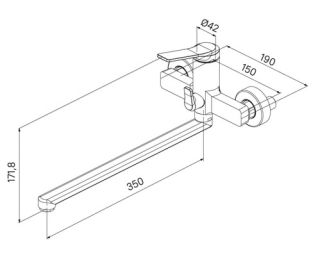 Смеситель для ванны IDDIS Parker PARSB02i10WA хром