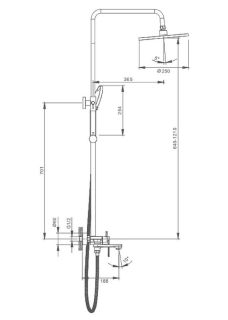 Душевая стойка Splenka S05.24.06 чёрный