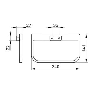 Полотенцедержатель Keuco Moll 12721290000 красное золото шлифованное