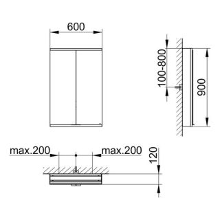 Зеркальный шкаф Keuco Royal Modular 800211061000300 60 см