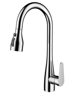 Смеситель для кухни Wonzon & Woghand WW-121E201B-CR с выдвижным изливом хром