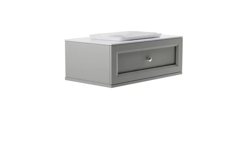 Тумба с раковиной Astra-Form Классик 4631177714122 90 см серый матовый