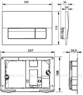 Клавиша для инсталляции Roca Active В01 хром матовый 8901170B2