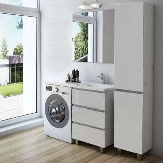 Напольная тумба с раковиной Эстет Dallas Luxe ФР-00009669 П 105см три ящика белый