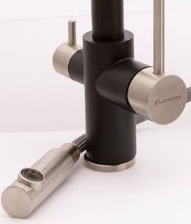 Смеситель для кухни Florentina Кристалл с подключением под фильтр грей