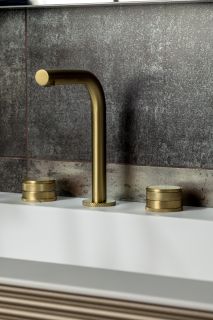 Встраиваемый смеситель для раковины Boheme Prestige 152-MG-PR золото матовое