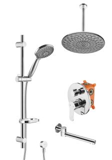 Душевой комплект Swedbe Platta 5543G1 хром/серый