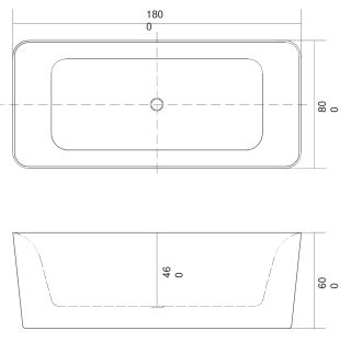Акриловая ванна Aquatek Квадро 180x80см белый AQ-K27880