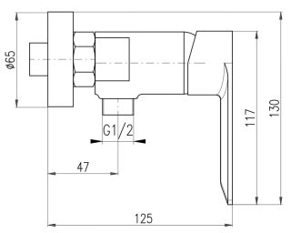 Смеситель для душа Rav Slezak Nil NL181.5MG серый металлик