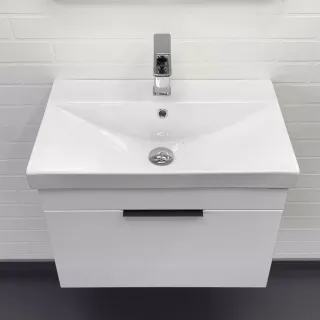 Тумба с раковиной Comforty Кама 00-00018655 60 см белый глянец