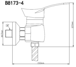Смеситель для душа BOOU B8173-4 хром