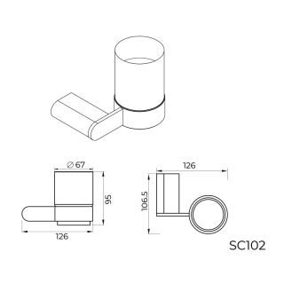 Стакан для ванной комнаты Knotlor SC102WY, белый