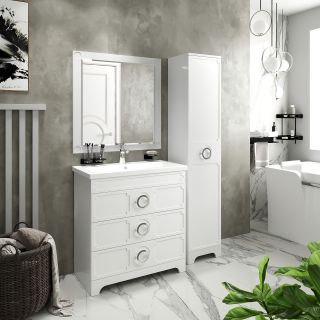 Напольная тумба под раковину Misty Лейла 70см белый