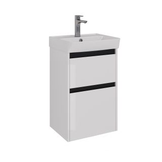 Тумба под раковину Lemark Combi LM03C45T-black 45 см белый глянец черный