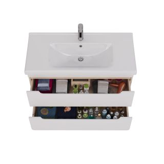 Тумба под раковину Lemark Olivia LM08OL100T 100 см белый глянец