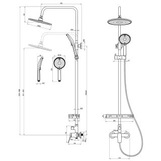 Душевая стойка Lemark Ortus LM11360C хром