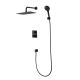 Душевой комплект Lemark Bronx LM3749BL с термостатом чёрный