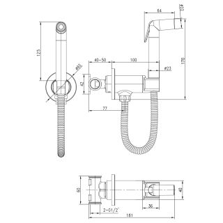 Гигиенический душ со смесителем Lemark Solo LM7171BL чёрный