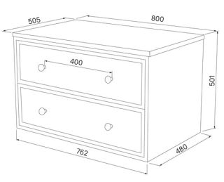 Тумба подвесная IDDIS Torr TOR80WVi95K со столешницей 80см дуб верона/белый матовый