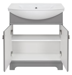 Напольная тумба под раковину Misty Лувр 65см серый
