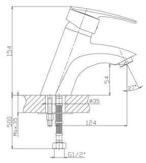 Смеситель для раковины Haiba HB1006 хром