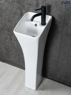 Раковина Gid M9012 81101 накладная белая 30x33x89