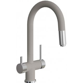 Смеситель для кухни Florentina Маэстро с подключением под фильтр грей