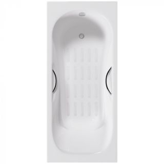 Ванна чугунная Delice Malibu DLR230630R-AS 170х80 с отверстиями под ручки и антискользящим покрытием