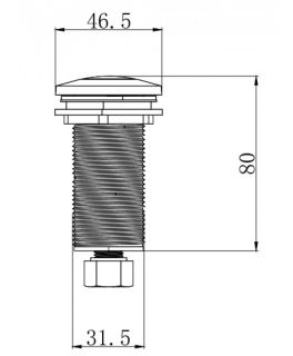 Пневмокнопка Milacio MC.032.GD брашированное золото