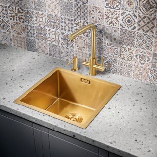 Мойка для кухни Milacio Denia 44 Steel MC.77438 брашированное золото