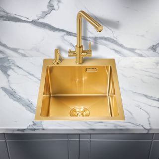 Мойка для кухни Milacio Denia 41 Steel MC.77468 брашированное золото