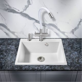 Смеситель для кухни Milacio Ultra MCU.560.SSW под фильтр с краном для питьевой воды и гибким изливом нержавеющая сталь/белый