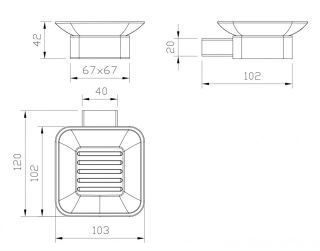 Мыльница Milacio Ultra MCU.952.MB чёрный матовый