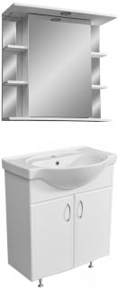 Зеркало-шкаф с подсветкой Stella Polar Лаура 70см правый белый SP-00000058