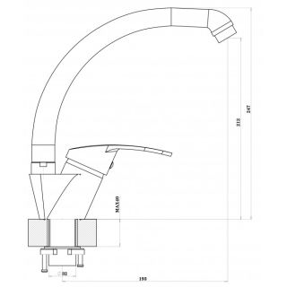Смеситель для кухни Florentina Мира мокко