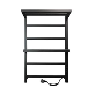 Полотенцесушитель электрический Indigo Forte LEFPF80-50PBRRt с полкой 80x50 см чёрный муар