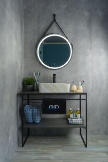 Раковина Gid Mnc600 54459 накладная под камень глянцевая 48x37x13